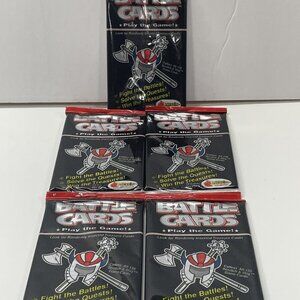 Vintage 1993 Battle Cards Unopened 5 Trading Card Packs, Fun Rip.